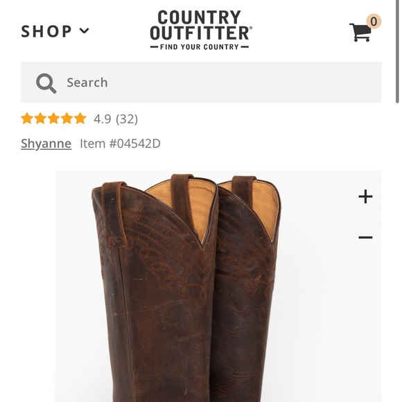 SHYANNE WOMEN'S CHARLENE TALL WESTERN BOOTS - SNIP TOE - Picture 11 of 11